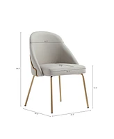 Manhattan Comfort 34.4" Faux Leather Gracie Dining Chair