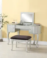 Paloma Vanity Set with Bench and Flip Up Mirror