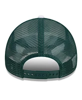 New Era Men's White/Green Portland Timbers Court Sport Foam A-Frame 9FORTY Adjustable Trucker Hat
