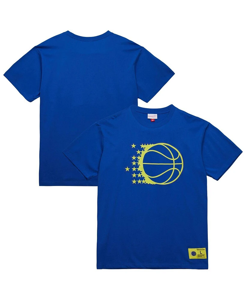 Mitchell & Ness Men's Blue Orlando Magic Hardwood Classics Neon Nights Premium T-Shirt