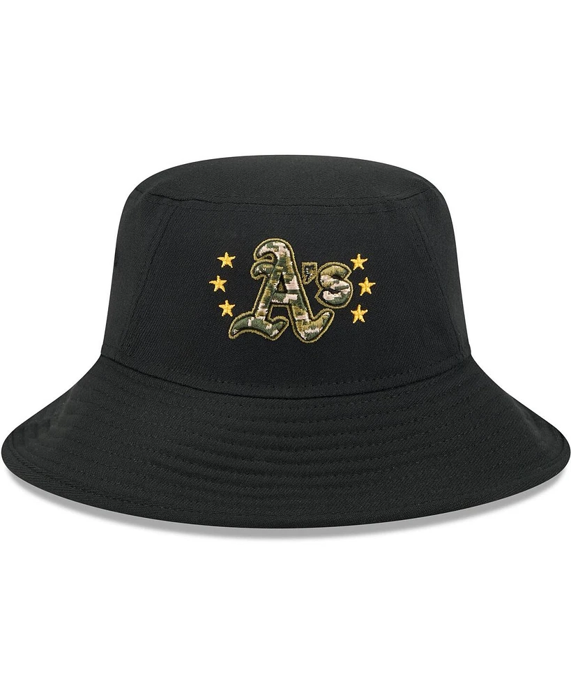 New Era Men's Black Athletics 2024 Armed Forces Day Bucket Hat