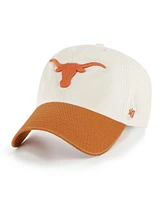 '47 Brand Men's Cream Texas Longhorns Grand Stand Clean Up Adjustable Hat