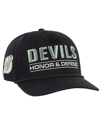 '47 Brand Men's Black New Jersey Devils Oht Military Appreciation Homeland Honor and Defend Hitch Adjustable Hat