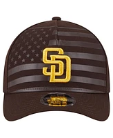New Era Men's Brown San Diego Padres American Flag 9FORTY M-Crown A-Frame Adjustable Hat