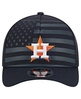 New Era Men's Navy Houston Astros American Flag 9FORTY M-Crown A-Frame Adjustable Hat