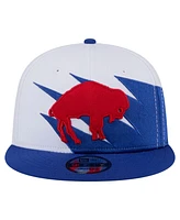 New Era Men's Royal Buffalo Bills Throwback Jagged 9FiFTY Snapback Hat