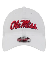 New Era Men's White Ole Miss Rebels Active Ripstop 9TWENTY Adjustable Hat