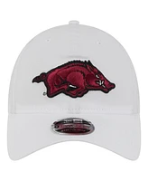 New Era Men's White Arkansas Razorbacks Active Ripstop 9TWENTY Adjustable Hat
