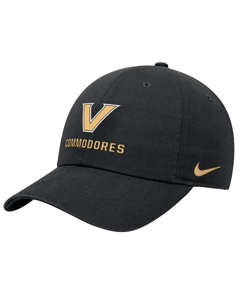 Nike Men's Black Vanderbilt Commodores 2025 On-Field Club Adjustable Hat