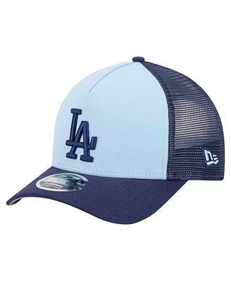 New Era Men's Light Blue/Navy Los Angeles Dodgers 2-Tone Color Pack 9FORTY Adjustable Trucker Hat