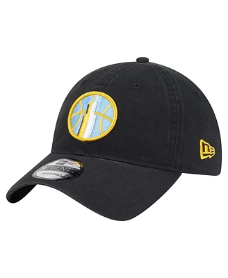 New Era Men's and Women's Black Chicago Sky Core Alt Logo 9TWENTY Adjustable Hat