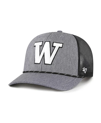 '47 Brand Men's Gray Washington Huskies Carbon Rope Adjustable Hat