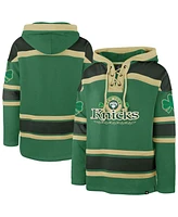'47 Brand Men's Kelly Green New York Knicks McLucky Superior Lace-Up Pullover Hoodie
