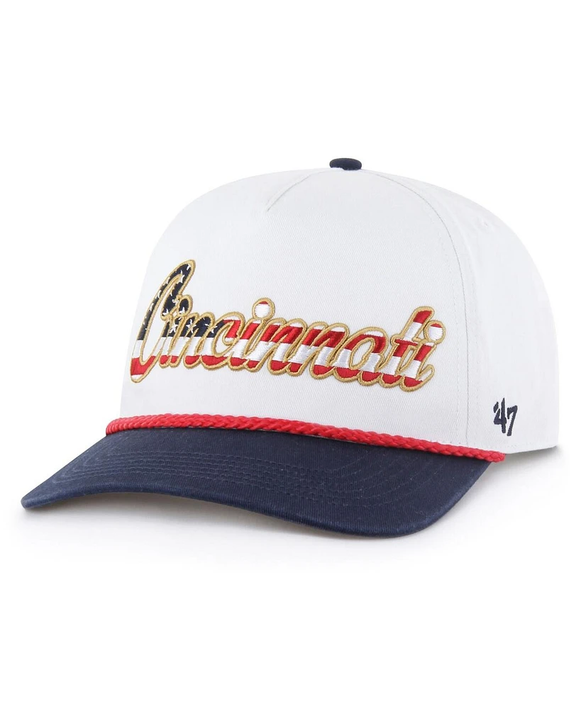 '47 Brand Men's White Cincinnati Bengals Patriotic Overhand Hitch Adjustable Hat