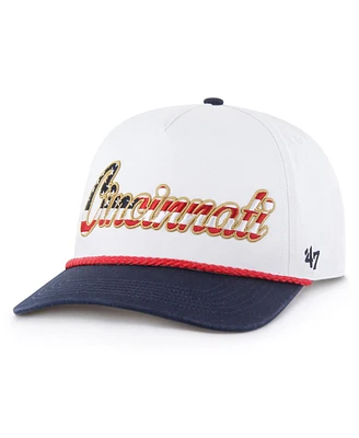'47 Brand Men's White Cincinnati Bengals Patriotic Overhand Hitch Adjustable Hat