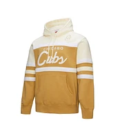 Mitchell & Ness Men's Tan/Cream Chicago Cubs Head Coach Pullover Hoodie