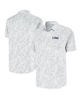 Antigua Men's White Lsu Tigers Lush Button-Up Shirt