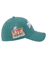 New Era Men's Midnight Green Philadelphia Eagles Super Bowl Lix Champions Side Patch 39THIRTY Flex Hat