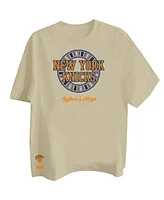 Two Hype Men's Khaki New York Knicks Worldwide Collection Premium T-Shirt