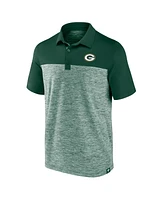 Fanatics Men's Heather Green Green Bay Packers Clutch Polo Shirt