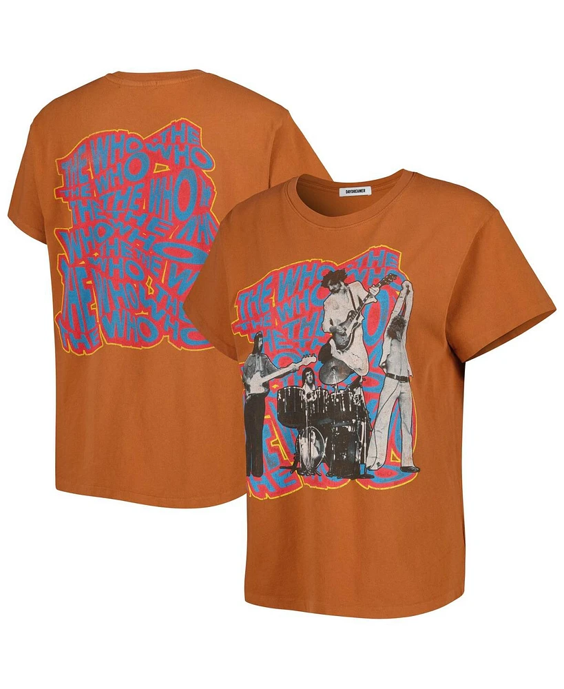 Daydreamer Women's Orange The Who Tour T-Shirt
