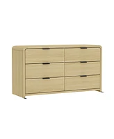Manhattan Comfort 60" Medium Density Fiberboard Grace Modern 6-Drawer Double Dresser