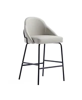 Manhattan Comfort 38" Faux Leather Gracie Counter Stool