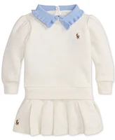 Polo Ralph Lauren Baby Girls Terry Sweatshirt & Pleated Skort Set
