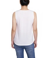 Ny Collection Petite Sleeveless V Neck Blouse
