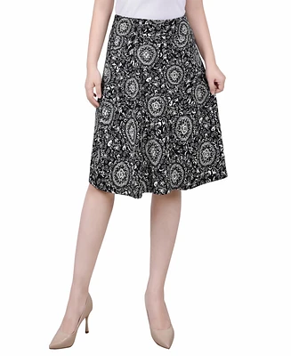 Ny Collection Petite Wide Waisted Knee Length Skirt