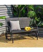Gymax Patio Swing Glider Bench Loveseat Rocking Chair Backyard Poolside