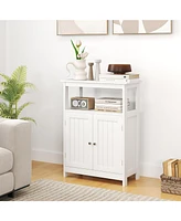 Slickblue Bathroom Floor Cabinet Freestanding Storage Organizer with Open Compartment
