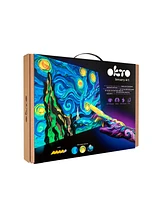 Wise Elk Okto Sensory Art 3D Painting "Starry Night" – 11.8" x 15.7" Canvas Kit