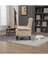 Mondawe Wood Frame Armchair, Modern Accent Chair Lounge For Living Room