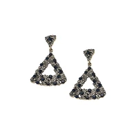 Sohi Women's Gold Triangle Drop Earrings