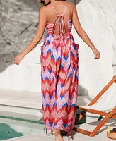 Cupshe Women's Electric Ember Chevron Jumpsuit