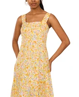 Msk Women's Sleeveless Square-Neck Maxi Dress