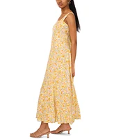 Msk Women's Sleeveless Square-Neck Maxi Dress