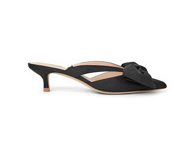 Cynthia Bow Mule - Metallic Nappa