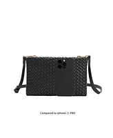 Melie Bianco Daisy Woven Small Crossbody Bag
