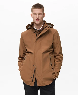 Mango Men's Coolmax Technology Waterproof Parka