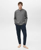 Mango Men's Cotton T-Shirt and Pant Pajama Set