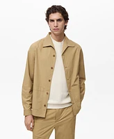 Mango Men's Pocket Cotton Overshirt