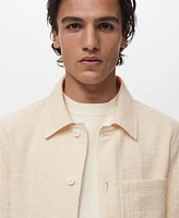 Mango Men's Structured Cotton Overshirt