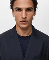 Mango Men's Cold Wool Double-Breasted Suit Blazer