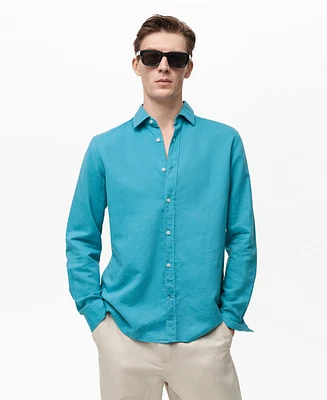 Mango Men's Linen-Blend Shirt