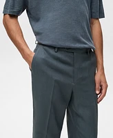 Mango Men's Linen Straight Pants