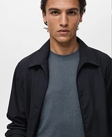 Mango Men's Shirt Collar Cold Wool Jacket