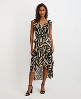 kensie Women's Sleeveless Chiffon A-Line Dress