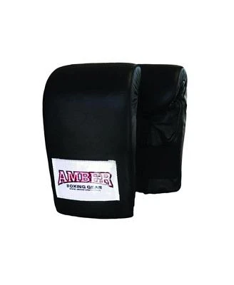 Deluxe Boxing Bag Gloves Top Grain Leather Shock Absorbing Padding Elastic Wrist Lightweight Durable Perfect For Boxing Training Black Small